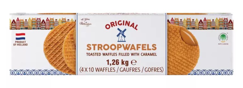 Le Chic Patissier Stroopwafels, 4x10 waffles (1.26kg)
